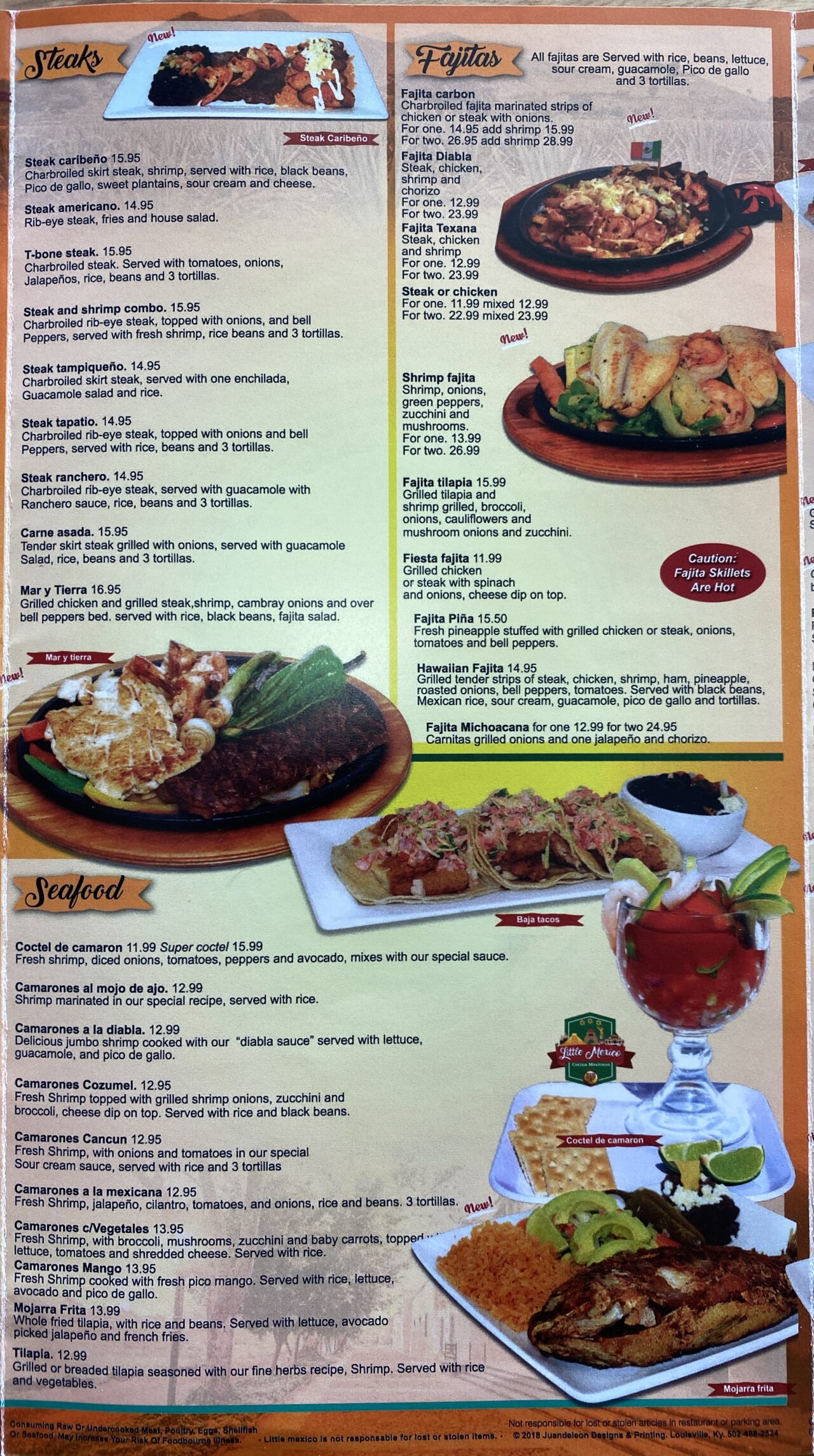 Restaurant Menu Little Mexico